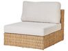 Lounge Set Rattan naturfarben 4-Sitzer Auflagen beige OLIVERI_933682