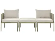 Garden Lounge Set with Table 2 Seater TERRACINA Metal Olive Green_863724