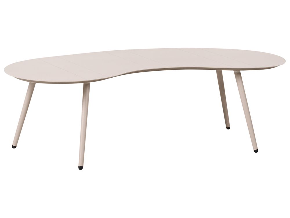 Outdoor Couchtisch PARORI 65 cm 130 cm Metall Beige