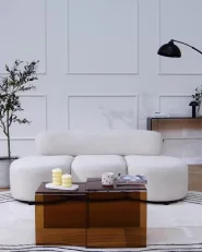 Sofa 3 Seater BLAVAND Boucle Taupe_1062678