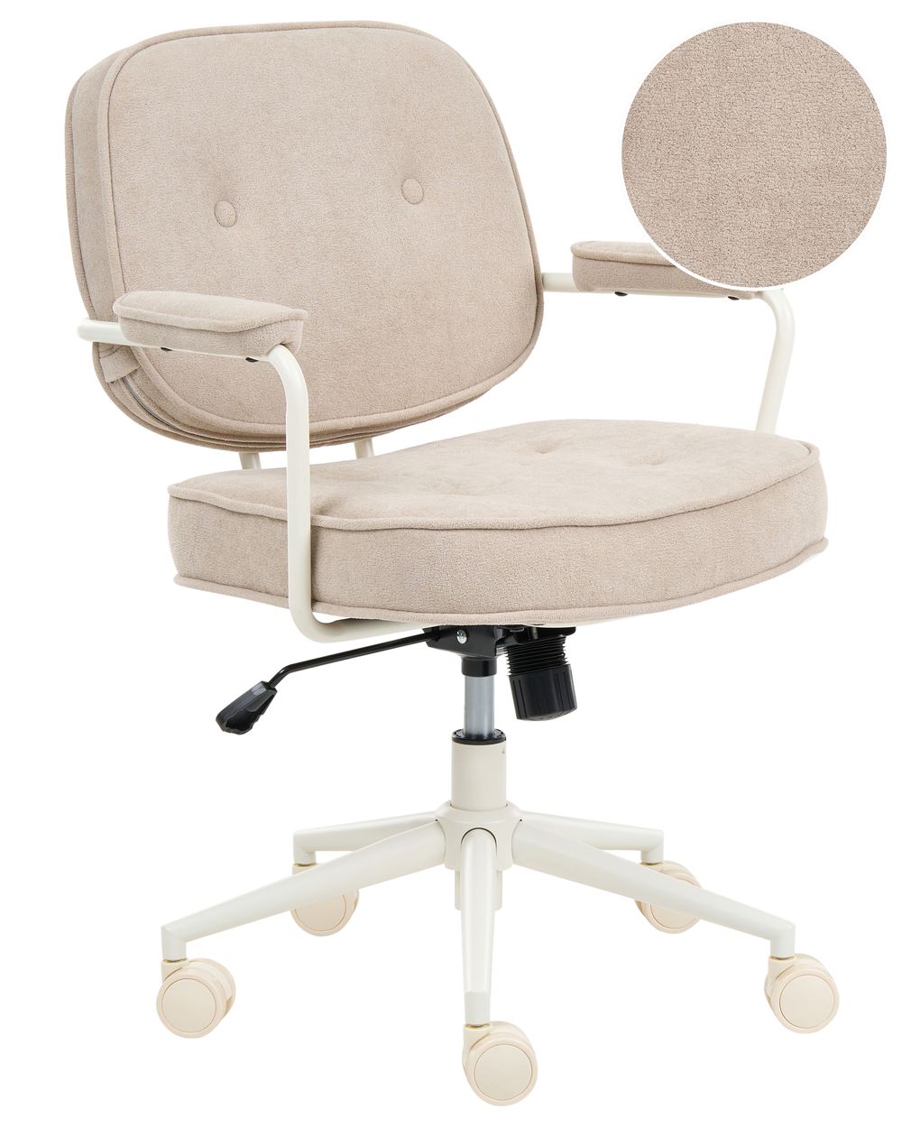 Sedia da scrivania PARAMUS Bouclé Beige chiaro