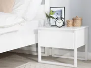 1 Drawer Bedside Table GIULIA Pine Wood White_743814