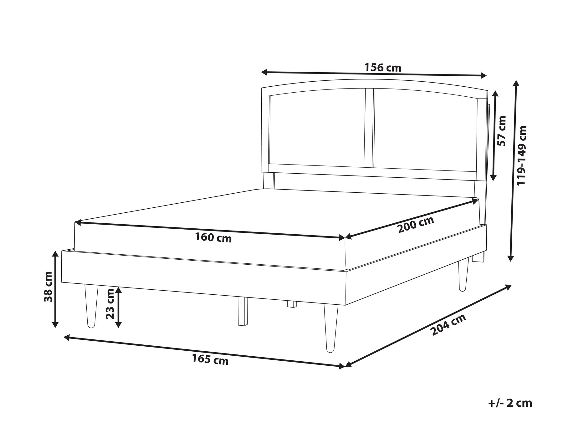 Wooden EU King Size Bed Light VARZY_899895 Wooden EU King Size Bed Light VARZY_899895