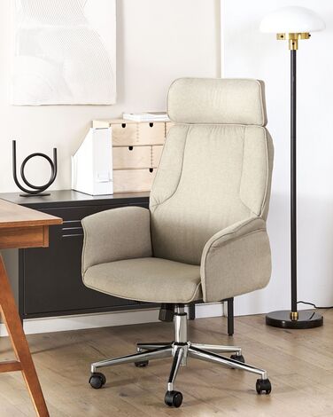 Swivel Office Chair Beige PILOT