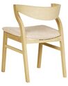 Set of 2 Dining Chairs Light Wood and Light Beige MAROA_934316