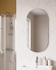 Wall Mirror ALFORTVILLE 40 cm x 80 cm Silver_1192926