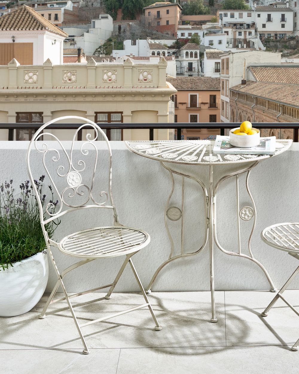 Set di 2 sedie da giardino COGGIA Pieghevole Metallo Beige chiaro