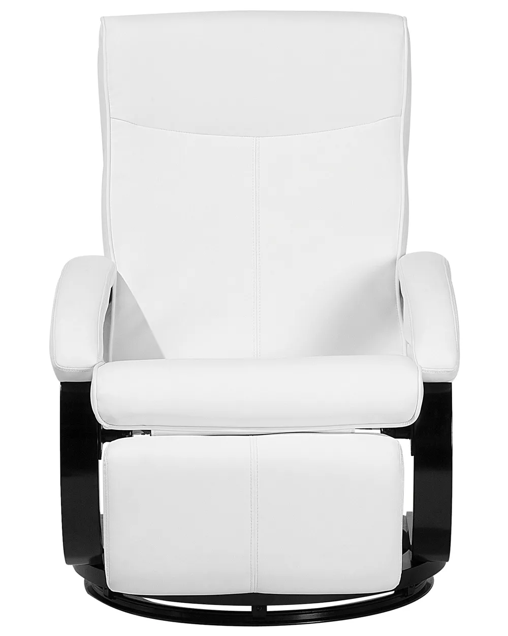 Recliner Chair MIGHT with Footrest Faux Leather White_709259