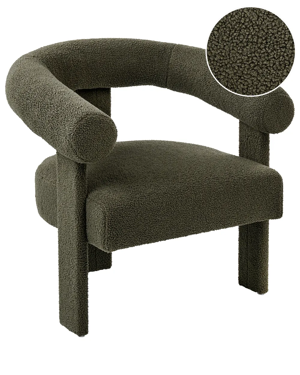 Fotel ILBRO Boucle Ciemnozielony
