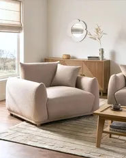 Poltrona JUBEK Bouclé Beige_1078421