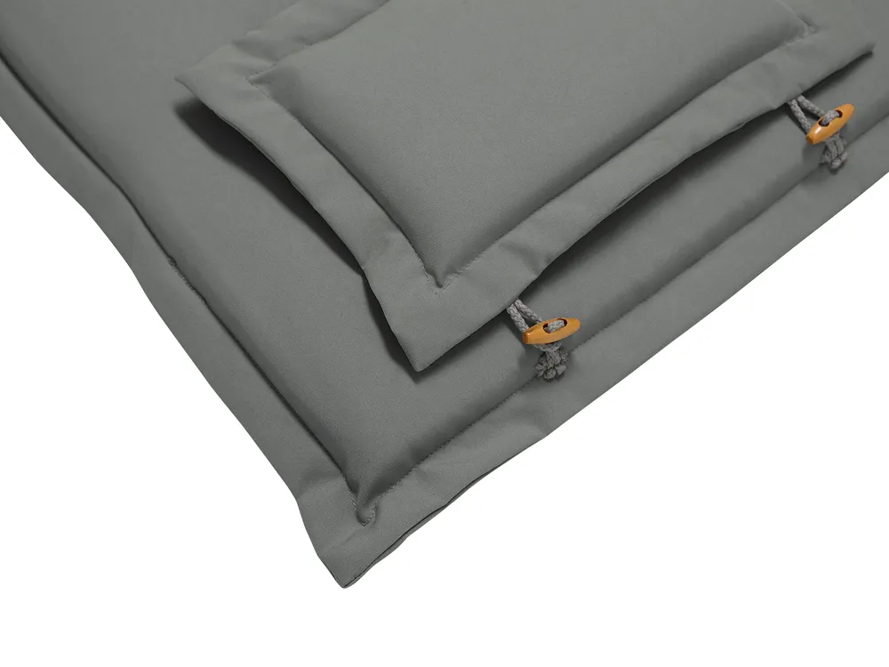 Set of 6 Back/Seat Cushions JAVA/AMANTEA 50 x 70 cm Grey_803881