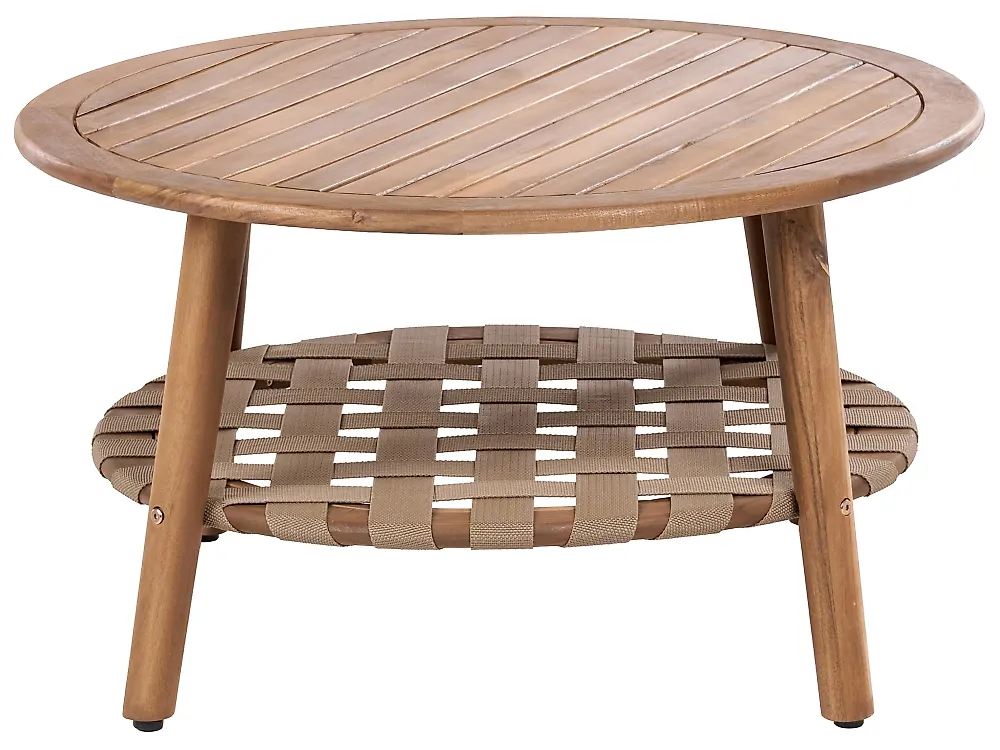 Garden Coffee Table MILZANO 80 cm 80 cm Acacia Wood Brown_1182816