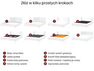 Łóżko wodne  LA ROCHELLE 140 x 200 cm Jasnoszary_1021106
