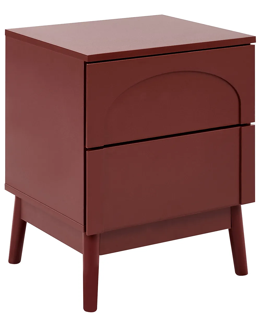 2 Drawer Bedside Table BOULIA Burgundy_1169417
