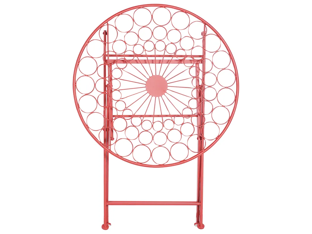 Stolik bistro SCARIO 70 cm 70 cm Metal Czerwony_856048