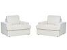 Set of 2 Boucle Armchairs White ALLA_894058