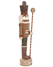 Zestaw 2 figurek dekoracyjnych KOLARI 68/91 cm Dziadek do orzechów Brązowy_1156781
