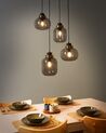 4 Light Glass Pendant Lamp Light Grey ZAYANDE_934766