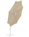 Cantilever Garden Parasol ⌀ 2.95 m Taupe and White SAVONA II_828589