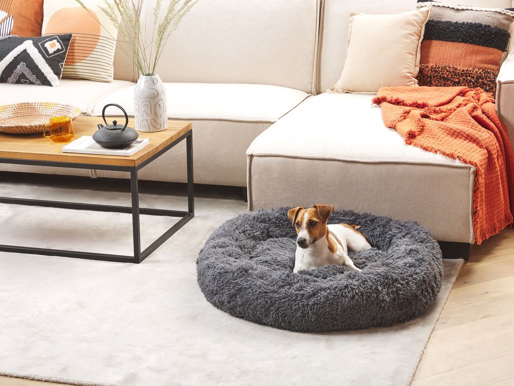 Cama para mascotas KULU Pelo sintético Gris oscuro