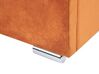 Narancssárga bársony ágyneműtartós franciaágy 140 x 200 cm ROUEN_819162