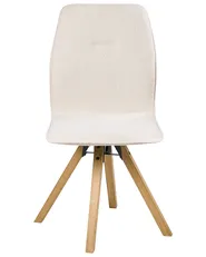 Set of 2 Dining Chairs Swivel ALKALI Boucle Off-White_1038087
