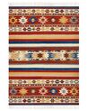Kelim Teppich Wolle mehrfarbig 200 x 300 cm orientalisches Muster Kurzflor JRARAT_859486