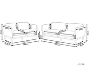 Set da salotto 5 posti LJUNG Tessuto Marrone chiaro_1077592
