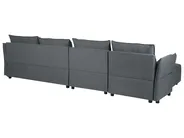 Corner Sofa 4 Seater TOMRA Fabric Graphite Grey Right Hand_848211