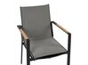 Zestaw ogrodowy stół i 4 krzesła czarny z szarym OLMETTO/BUSSETO_846132