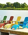 Garden Footstool ADIRONDACK White