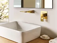 rubinetto miscelatore da parete per lavabo KARUAY Ottone Oro_986940