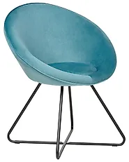 Chaise de salle à manger FLOBY II Velours Bleu clair_1168262