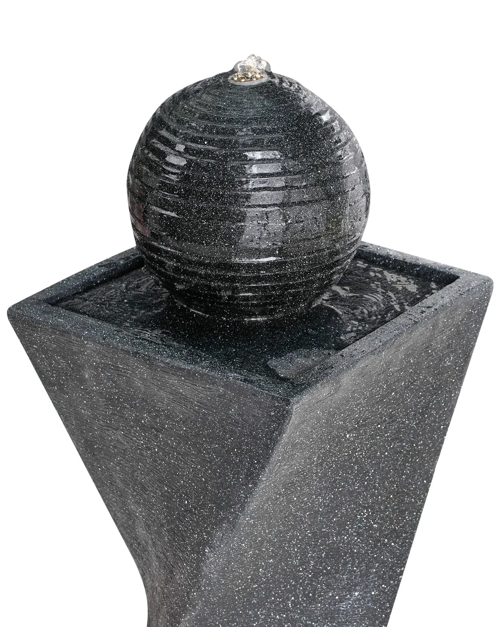 Garden Water Feature LED ACQUACHETA Graphite Grey_984395