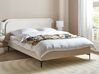 Zamatová posteľ 140 x 200 cm svetlobéžová SUZETTE_916023