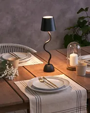 Wireless LED Table Lamp VOUGA with Dimmer Metal Black_940321