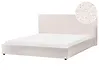 Cama Bouclé LAVAUR 180 x 200 cm Blanco crema