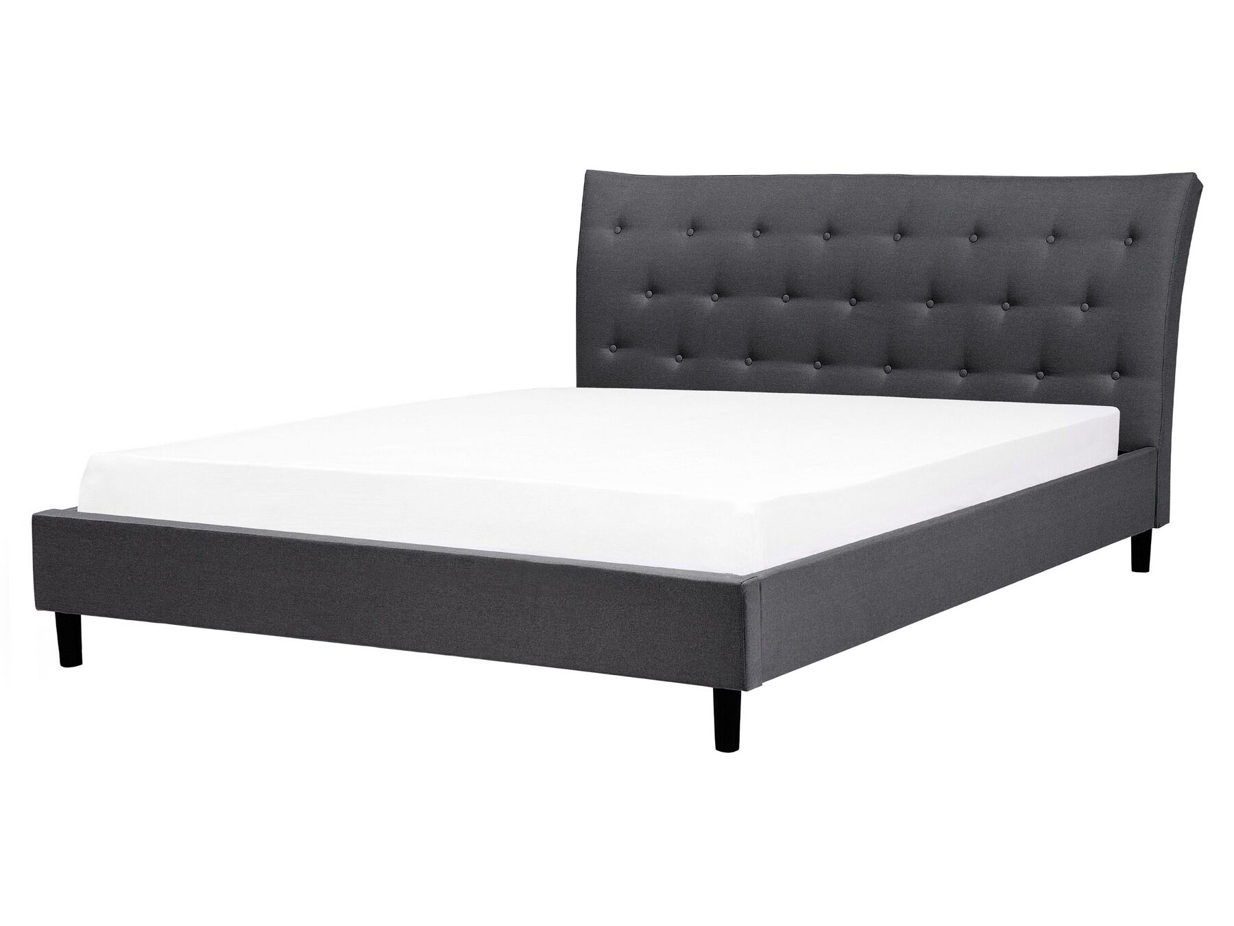 Tmavě šedá čalouněná postel Chesterfield 160x200 cm SAVERNE_708185