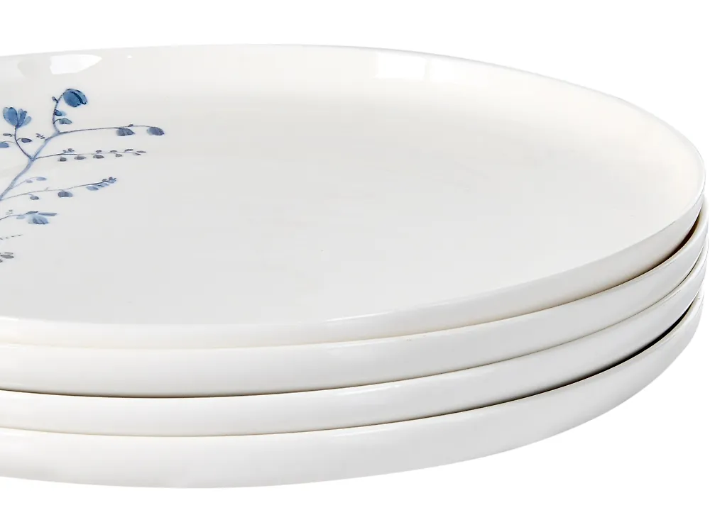 Vajilla de 12 piezas MAHLEB Porcelana Blanco/Azul_1191963