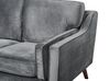 3-Sitzer Sofa Samtstoff dunkelgrau LOKKA_760797