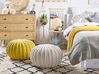 Pouf cotone giallo 50 x 35 cm CONRAD II_700208