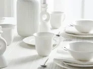 Set of 16 Dinnerware ELDERBERRY Porcelain White_957214