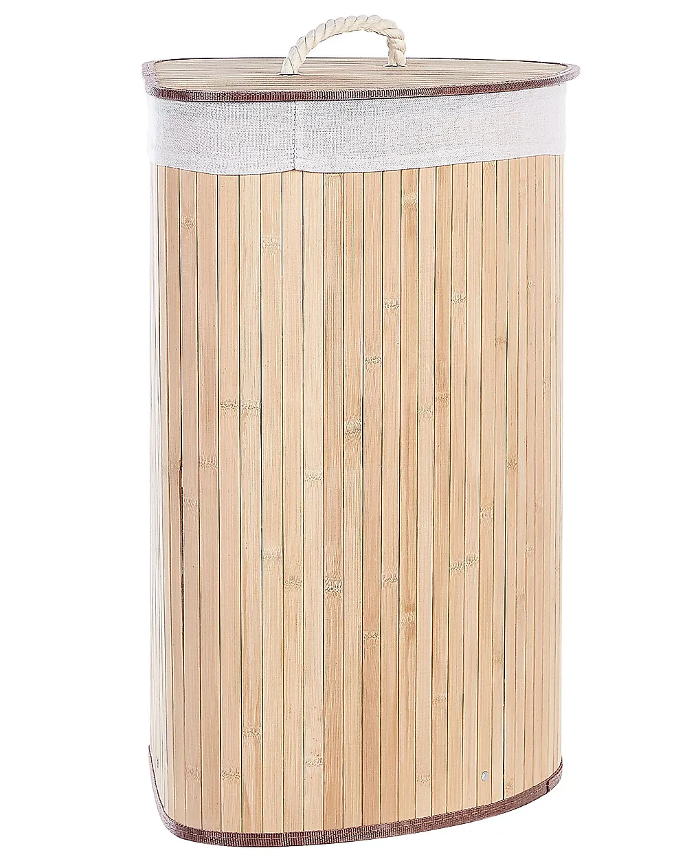 Laundry Basket MATARA Bamboo Light Brown 57 L | Beliani.hu