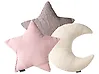 Zestaw 3 poduszek dekoracyjnych LUNA Sztruks 35 x 30 cm 35 x 35 cm Kolorowy Jednolity