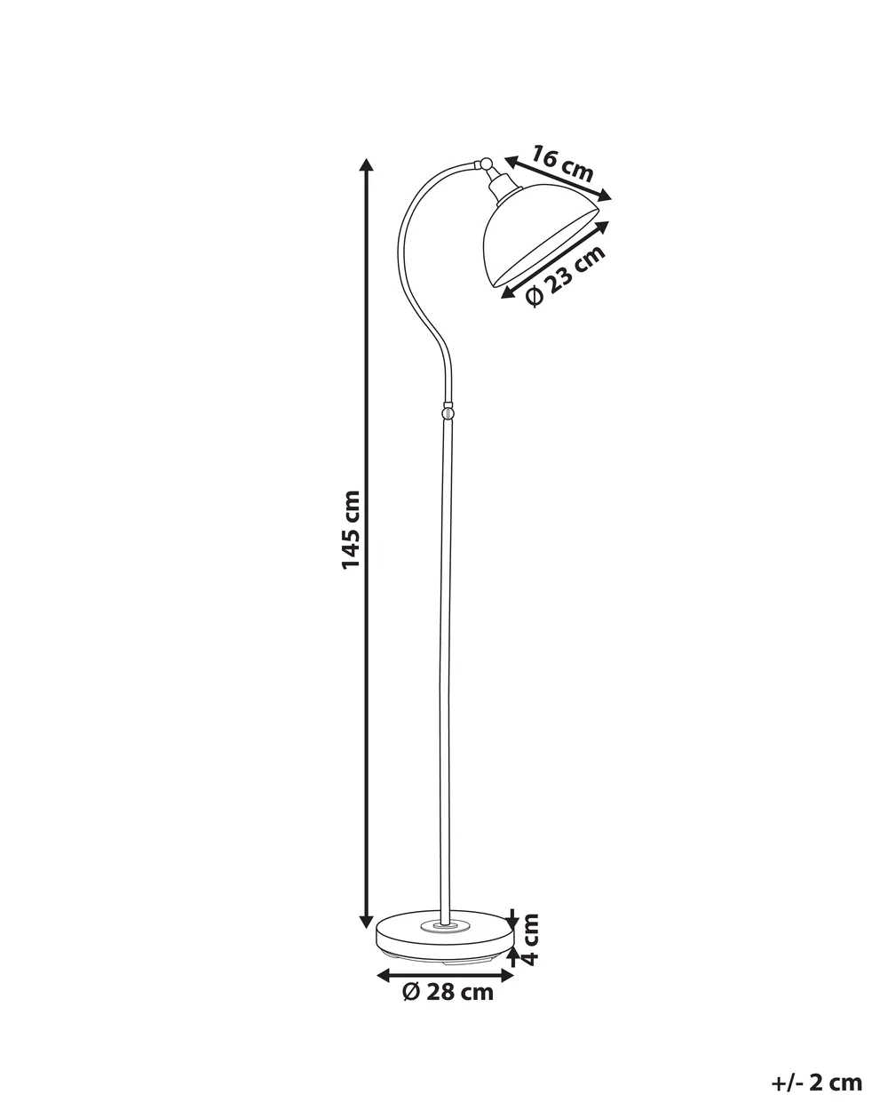 Lampada da pavimento LENNON Regolabile Metallo Nero_948895