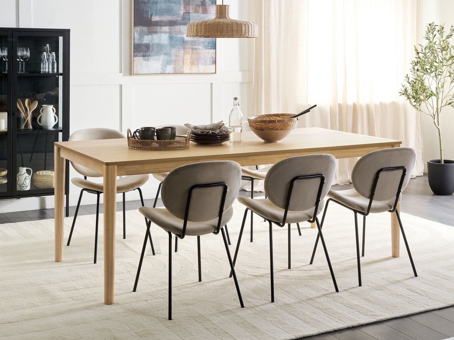 Dining Table 200 x 100 cm Light Wood ERMELO_897115