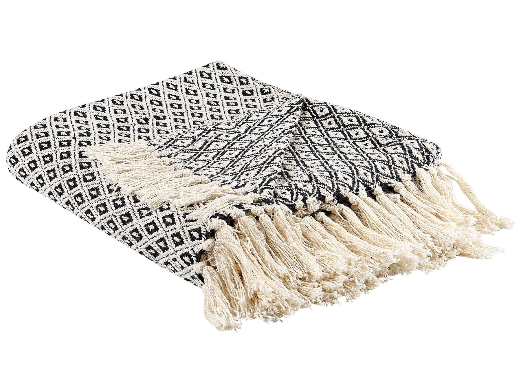 Cotton Blanket 125 x 150 cm Black and White CHYAMA_839761