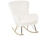 Boucle Rocking Chair White and Gold ANASET_886453