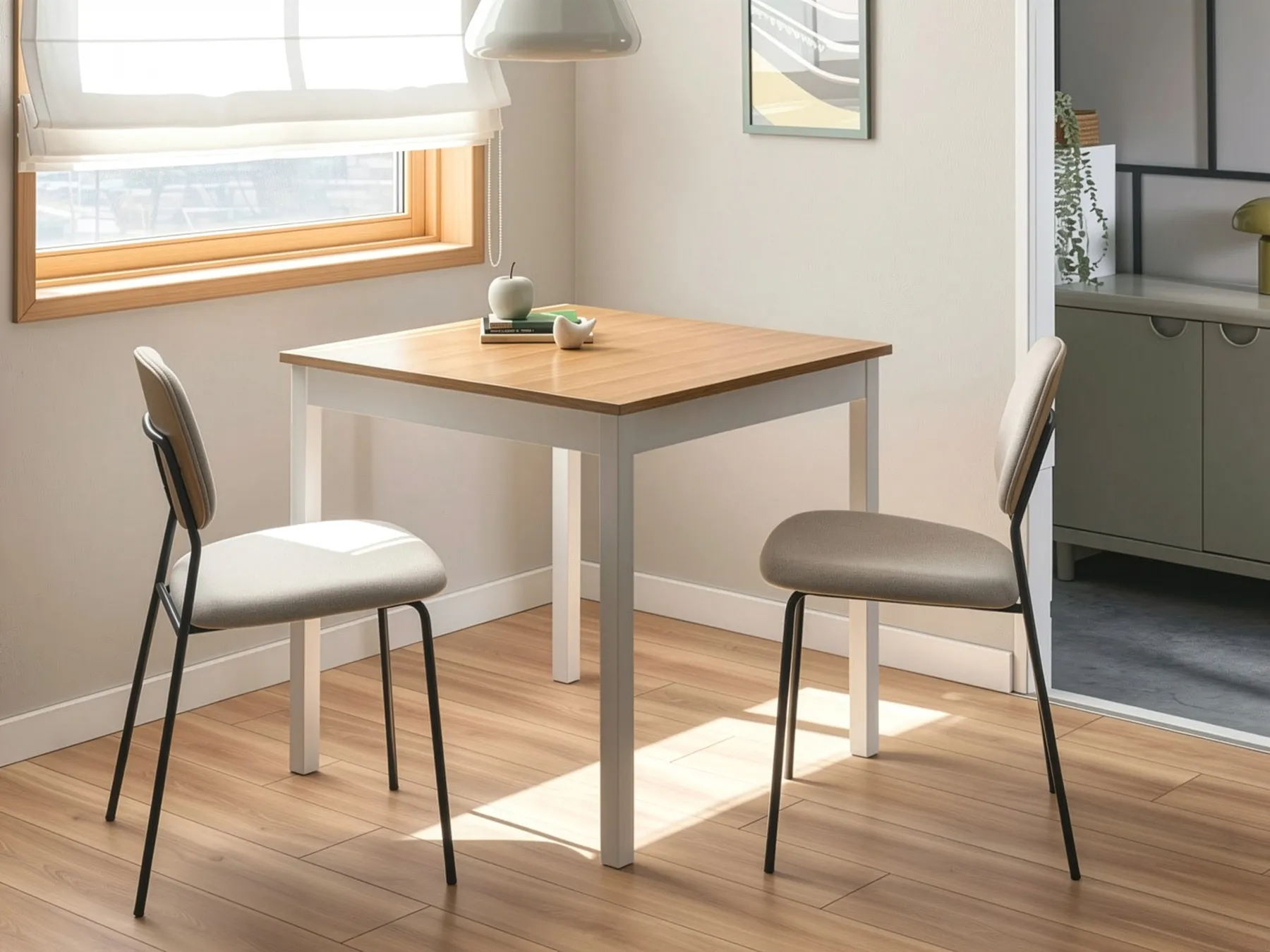 Tavolo da pranzo BATTERSBY Rovere chiaro 80 cm 80 cm_1070947