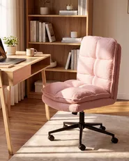 Sedia da ufficio ADDISON Bouclé Rosa_1077865